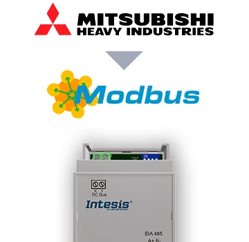 Intesis INMBSMHI001R000  Mitsubishi Heavy Industries FD and VRF systems to Modbus RTU Interface - 1 unit