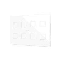 Zennio ZVIFXLX8GW Flat XL X10, Glossy White