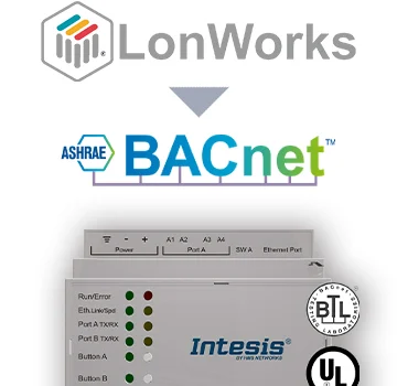 Intesis INBACLON3K00000 currently, out of stock   LonWorks TP/FT-10 to BACnet IP & MS/TP Server Gateway - 3000 points