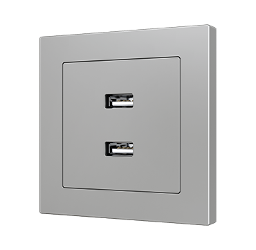 Zennio 8300007 + 8300008XX ZS55 – USB A+A Charger