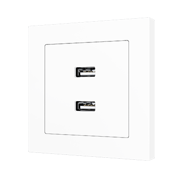 Zennio 8300007 + 8300008XX ZS55 – USB A+A Charger