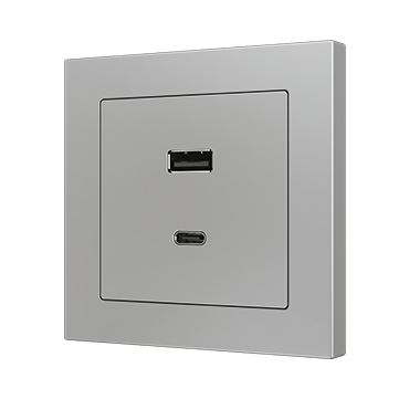 Zennio ZSI2UCA + ZS55C2UCAY ZS55 – USB C+A Charger