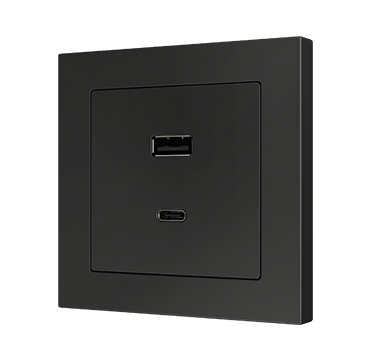 Zennio ZSI2UCA + ZS55C2UCAY ZS55 – USB C+A Charger