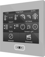 Zennio ZVI-Z35-S Z35 Mahtuvuslik puutepaneel 3,5-tollise ekraaniga, hõbedane