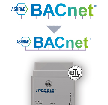 Intesis INBACRTR0320000 BACnet MS/TP kuni BACnet IP-ruuter – 32 seadet