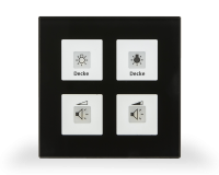 MDT RF-GTT4S.01 KNX RF+ Glass Push-button Plus