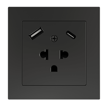 Zennio ZS55IEUA2US ZS55 – Euro-American socket with USB C + A