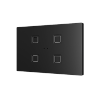 Zennio ZVIT55X4A Tecla XL X4*, Black