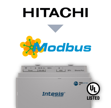 Intesis INMBSHIT016O000  Hitachi VRF systems to Modbus TCP/RTU Interface - 16 units
