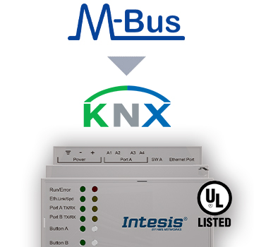 Intesis INKNXMEB1200000  M-BUS to KNX TP Gateway - 120 devices