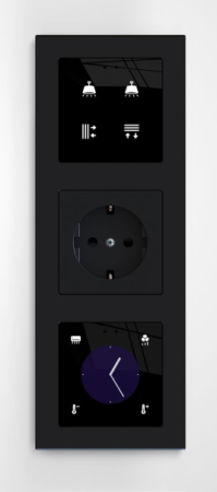 Zennio ZVIF55X2V2A Flat 55 X2 v2, Black