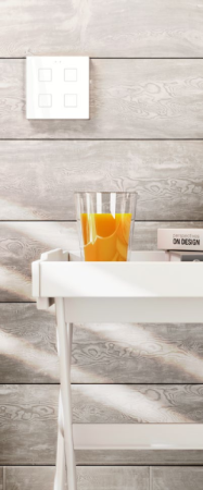 Zennio ZVI-F2 Flat 2, white gloss