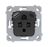 Zennio ZS55IEUA2US ZS55 – Euro-American socket with USB C + A