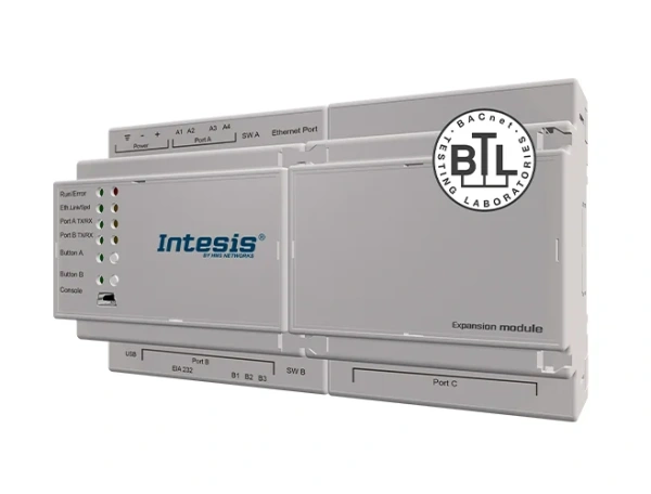 Intesis INBACEIP1K20000  Gateway to connect BACnet MSTP or BACnet IP installations with EtherNet/IP networks - 1200 points
