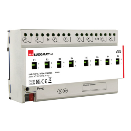 BEG Luxomat 93339 KNX switch actuator SA8 - 230 / 16 / H / EM /  KNX REG