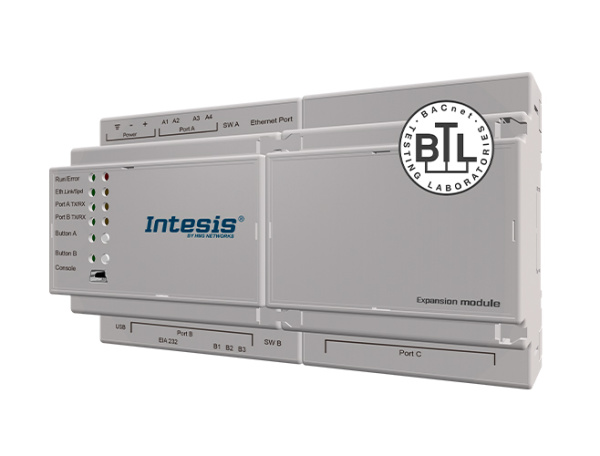 Intesis INBACEIP1K20000 Lüüs BACnet MSTP või BACnet IP installatsioonide ühendamiseks EtherNet/IP võrkudega – 1200 punkti