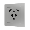 Zennio ZS55IEUA2US ZS55 – Euro-American socket with USB C + A